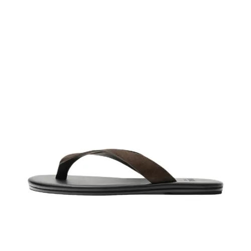 ZARA LIMITED EDITION Flip Flops Men's Black Brown