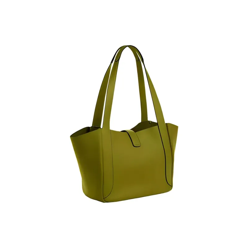 COACH Hadley Leather Tote Bag, Shopping Bag, Shoulder Bag Tubas Women's Bright Olive-1