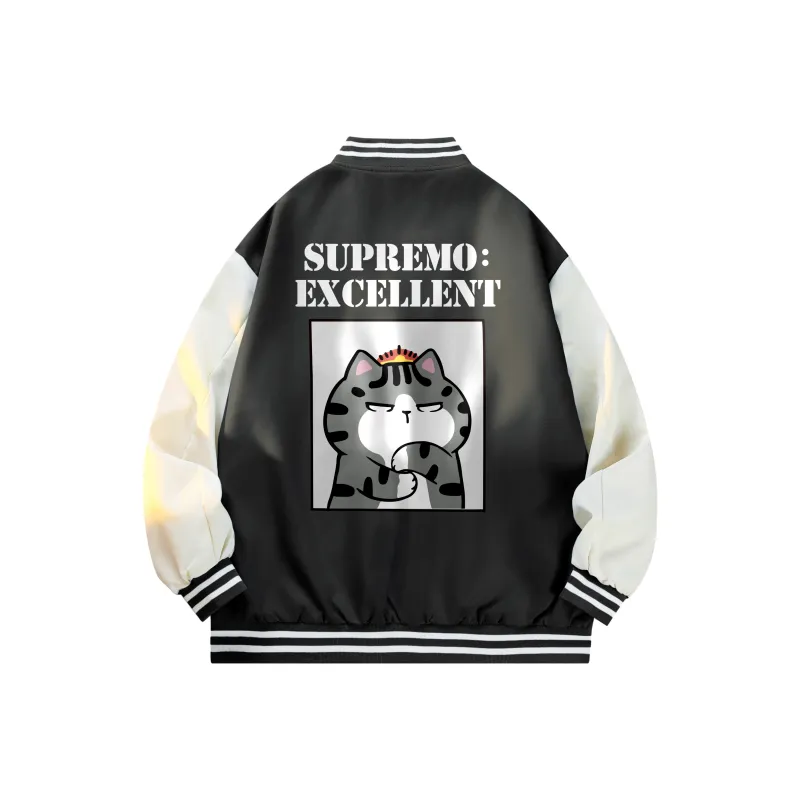 Supremo Cat Baseball Jacket Unisex-0