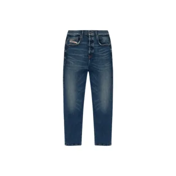 DIESEL 2020 D Viker Logo Embroidered Straight Jeans