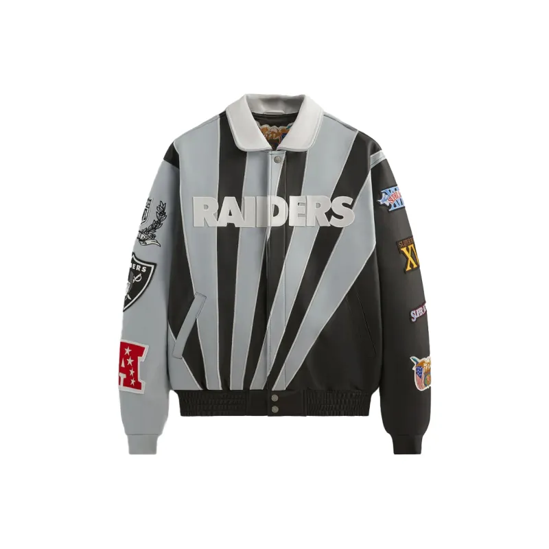 KITH X Jeff Hamilton Nfl Raiders Leather Varisty Jacket-0