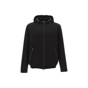HERNO Mock Neck Hooded Jacket