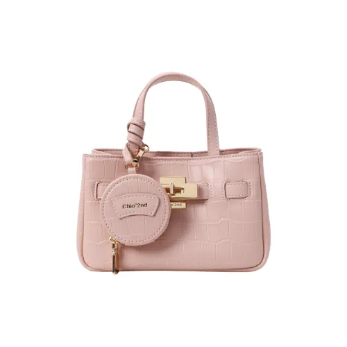 PAYOT Microfiber Synthetic Leather Beige Blue Theater Handbag Women's Pink
