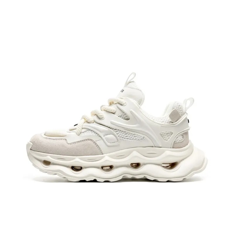 WEISHIBANGWEI Breathable Height Increase Low Top Chunky Sneakers Men's-0