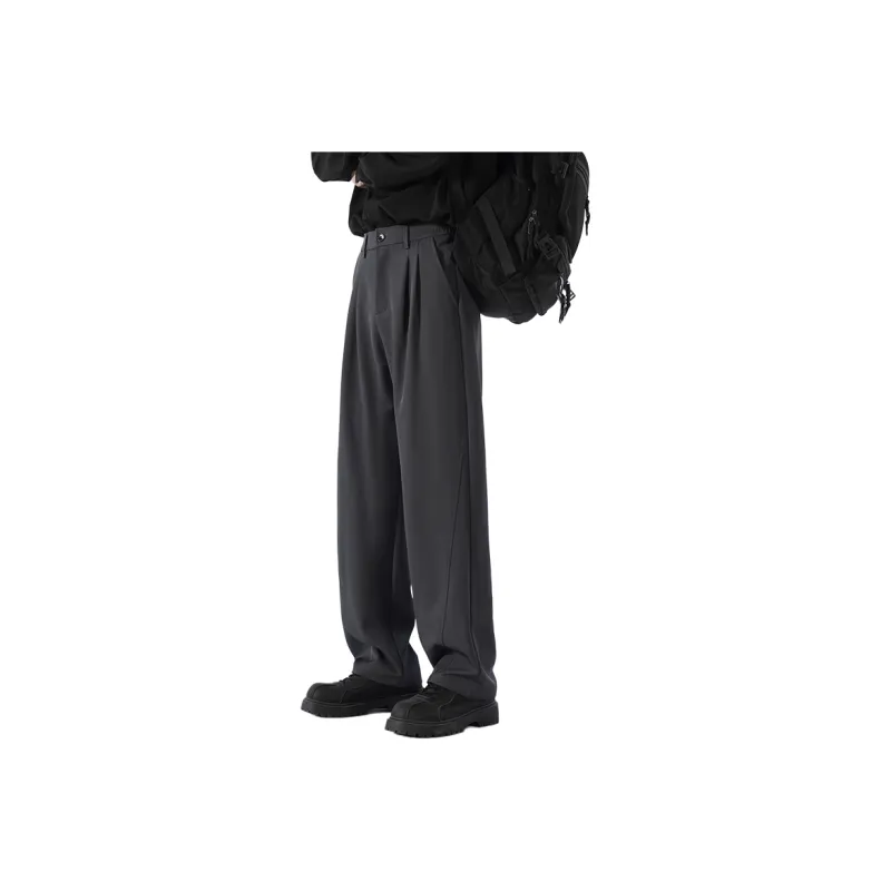 NEAR HERE Casual Pants Unisex Coffee-12