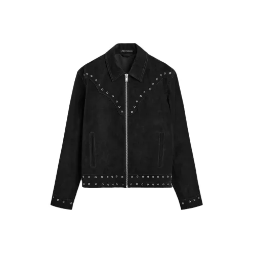 ZARA Leather Jacket Men's Black