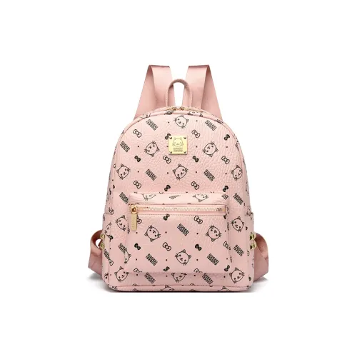 Gerlanx PU Backpack Medium Size Women's Pink/Brown/White