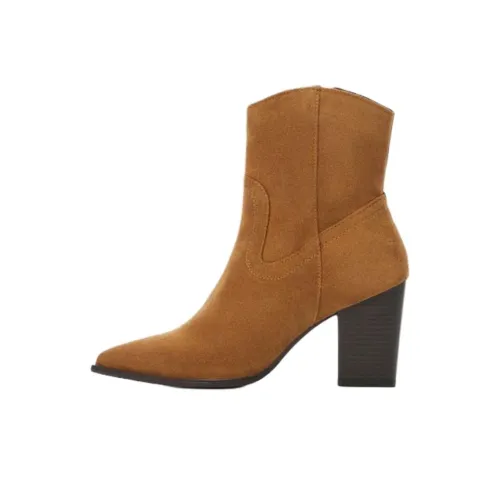MANGO Ankle Boots 8cm Women's Brown