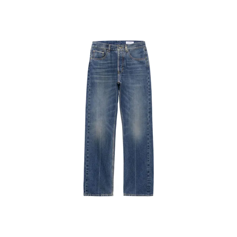 Alexander McQueen Logo Patch Straight Leg Jeans-0