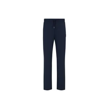 EMPORIO ARMANI EA7 SS24 Knitted Sports Pants Men's Navy Blue