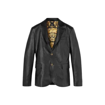 VERSACE Leather Blazer