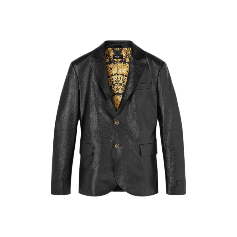 VERSACE Leather Blazer-0