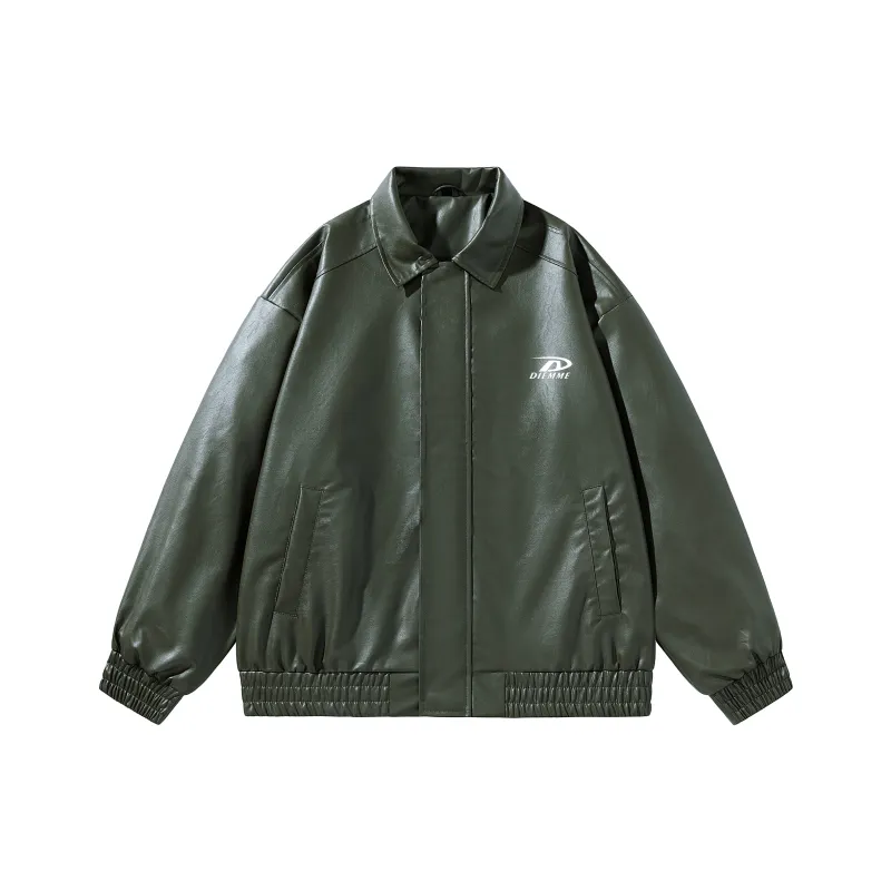 DIEMME Leather Jacket Unisex Brown-12