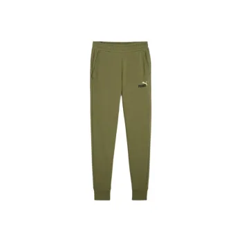 PUMA Essentials+ Two Tone Logo Casual Pants Men's Olive Green