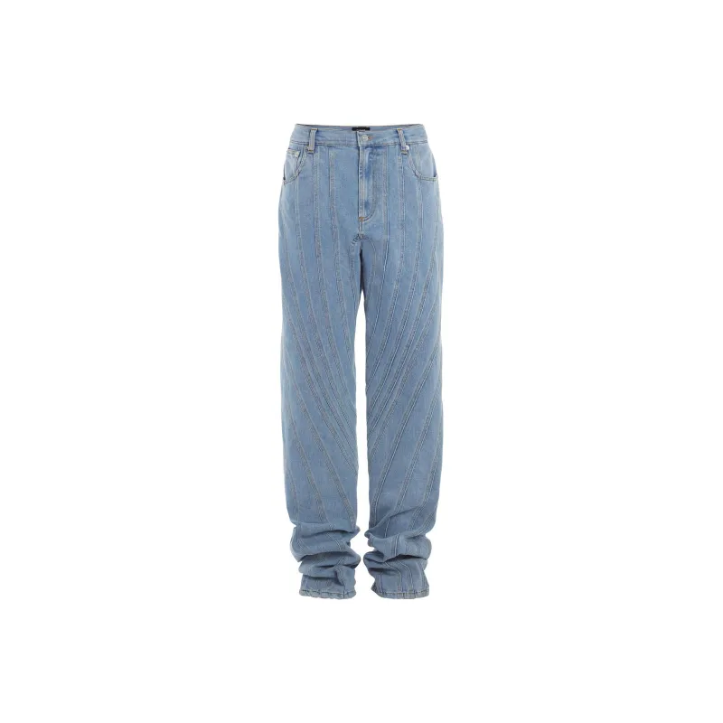 Mugler Multi Seam Stretch Spiral Jeans-0