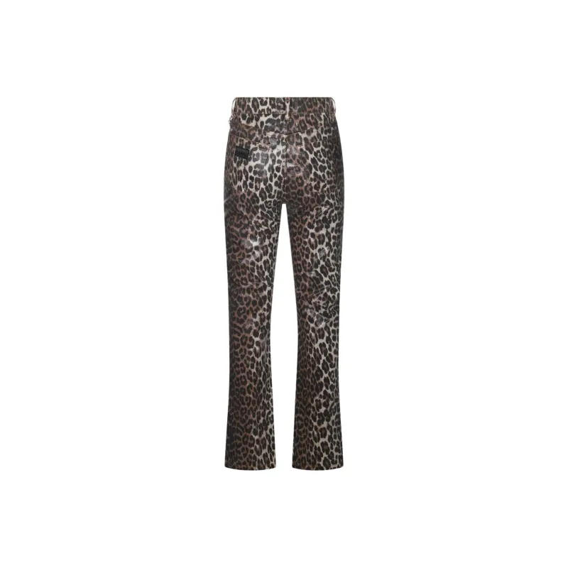 GANNI Leopard Foil Print Jeans-1