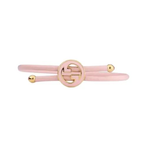 GUCCI Leather, Enamel, Brass Bangles Women's Pink