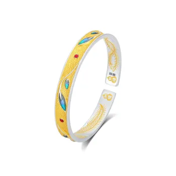 Bear Silversmith 999 Fine Silver Sterling Silver Bangle Women's