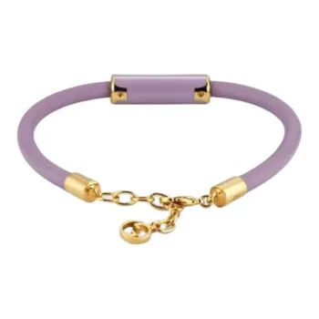 GUCCI Leather, Enamel, Brass Bracelets Unisex Purple