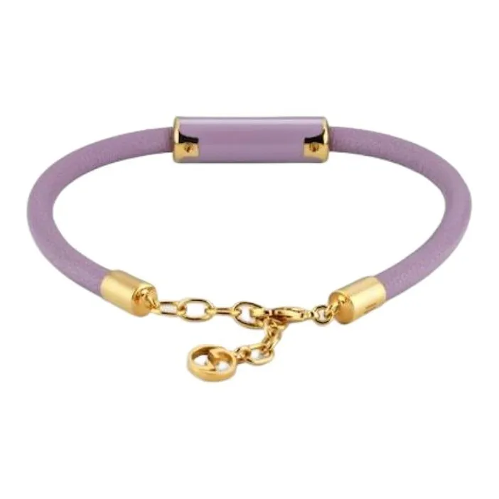 GUCCI Leather, Enamel, Brass Bracelets Unisex Purple-0
