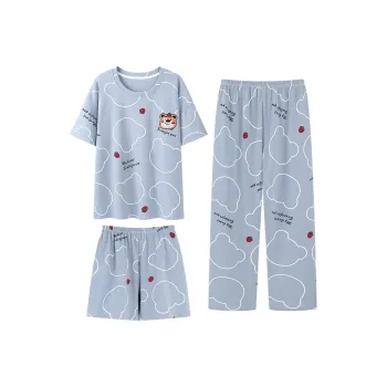 GOSO Pajama Set Women's Pink Blue