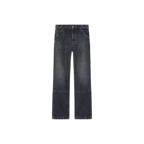 VERSACE Logo Patch Patchwork Designed Jeans