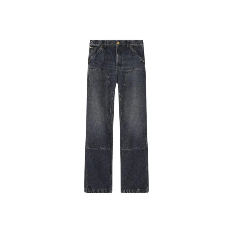 VERSACE Logo Patch Patchwork Designed Jeans-0