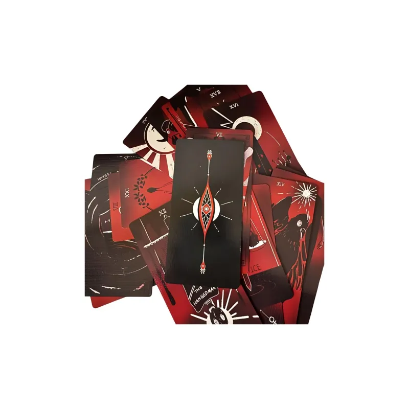 ZOCO Dirty Red Tarot Cards 10*5cm Original Black Core Cardstock Board Games-5