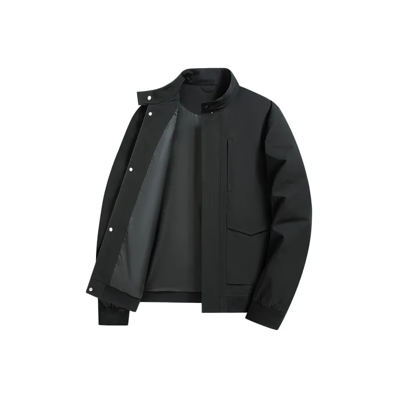 Yalu 1972 Stand Collar Casual Coat Business Versatile Top Minimalist Style Premium Feel Men's-0