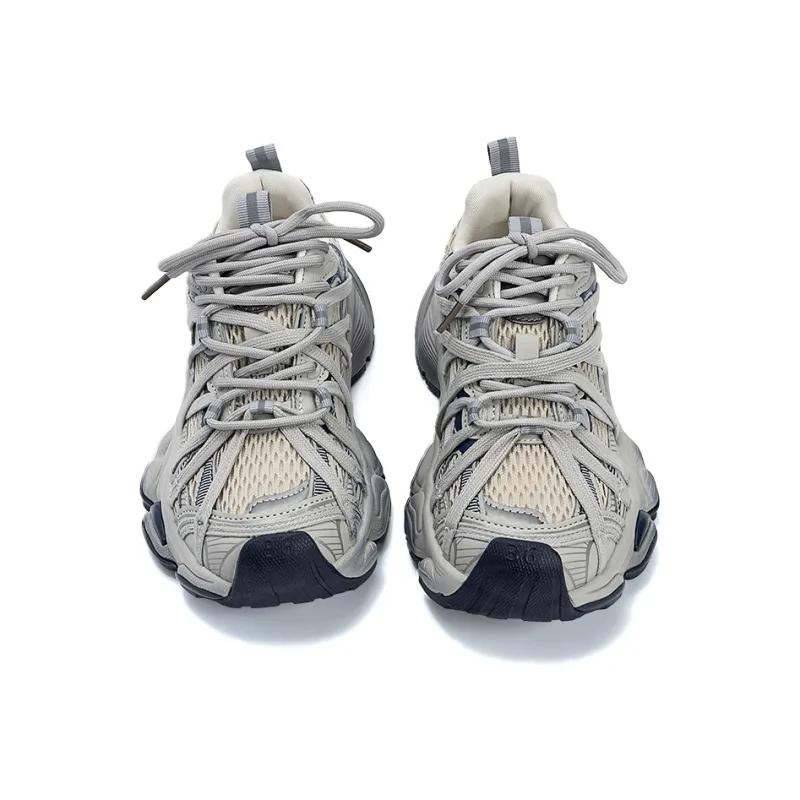 EXULL Q Abrasion Resistant, Breathable, Lightweight, Height Increasing Low Top Chunky Sneakers Women's Blue-3