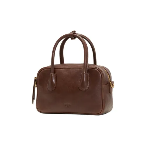 UNIFINE Vegetable Tanned Top Grain Cow Leather Boston Bag, Shoulder Bag, Crossbody Bag, Handbag Women's Multicolor