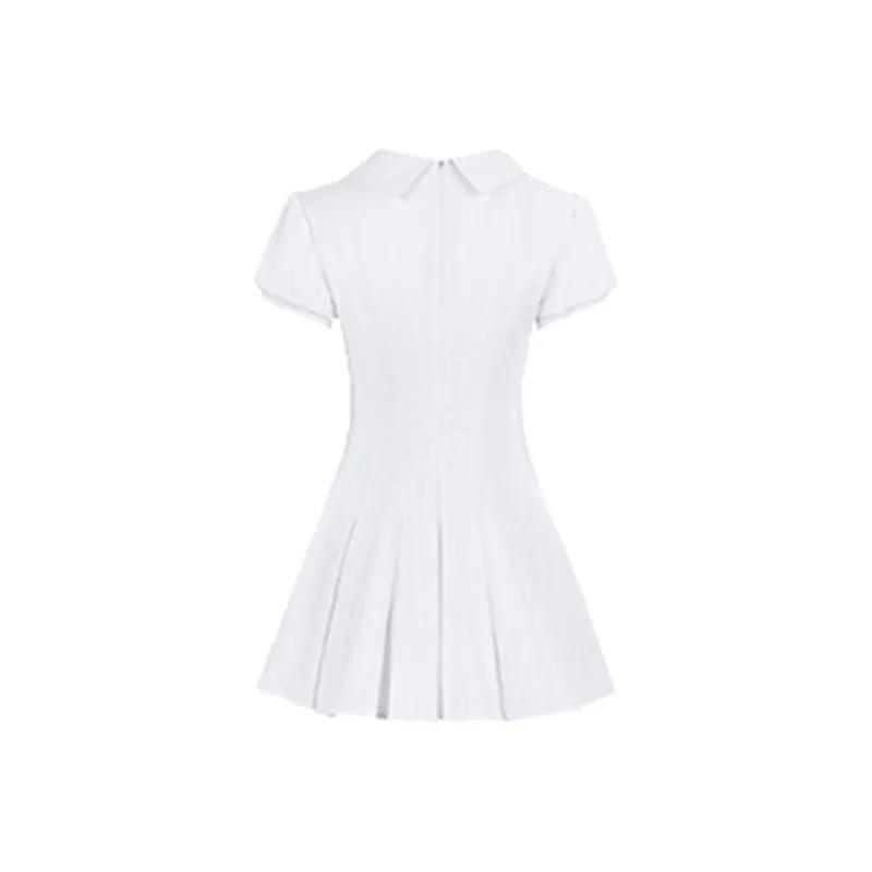 CANTALOVE Short Sleeved Dress Women's White-1