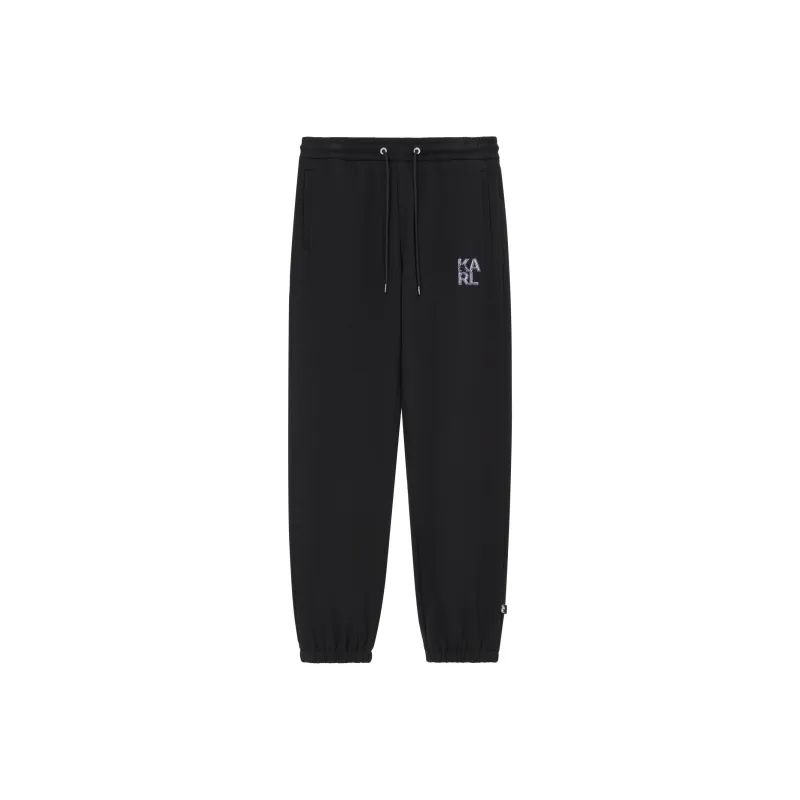 KARL LAGERFELD Knitted Sports Pants Men's Black-0
