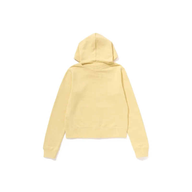 A BATHING APE Women's College Zip Hoodie Pink-3