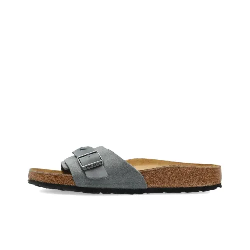 Birkenstock Oita Rubber Sole Abrasion Resistant Slide Slippers Women's Gray Narrow