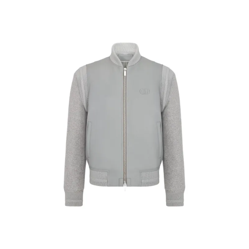 DIOR SS25 Baseball Jacket Men's Gray-0
