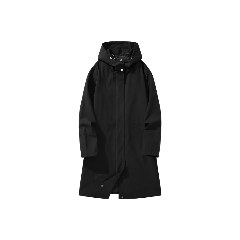 Crayon Shinchan Trench Coat Unisex Black-0