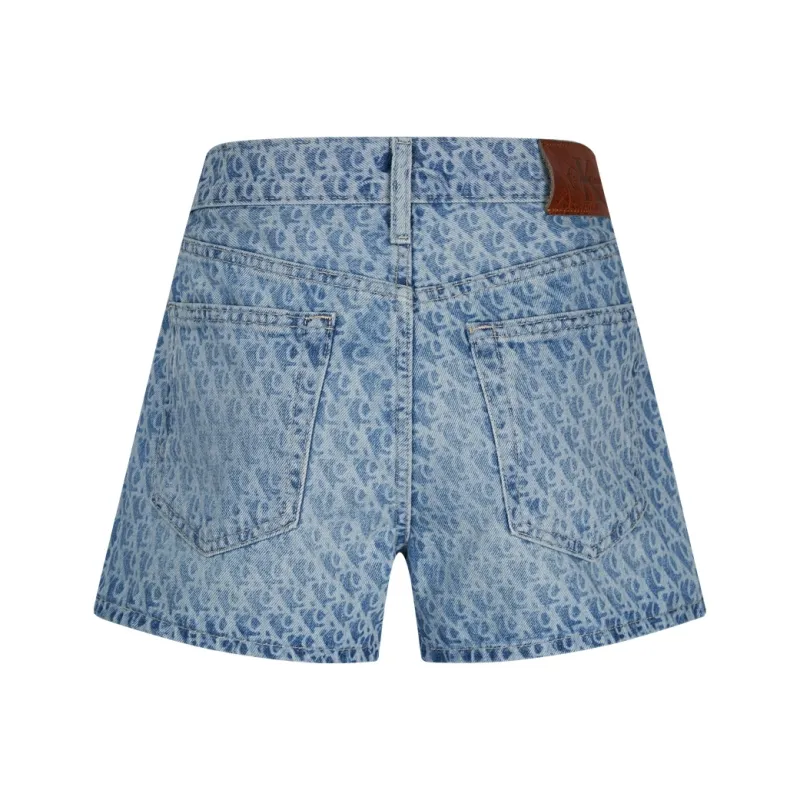 CALVIN KLEIN Denim Shorts Women's Light Blue-1