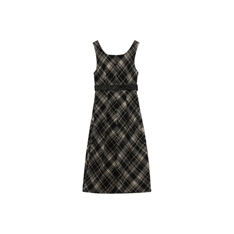 Alxnan Slip Dress Women's Black Light Gray-1