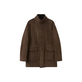 Loro Piana Leather Jacket Men's Brown