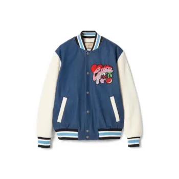 GUCCI FW23 Baseball Jacket Unisex Blue