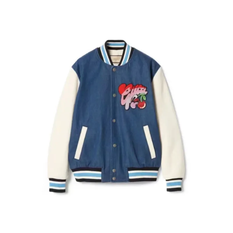 GUCCI FW23 Baseball Jacket Unisex Blue-0
