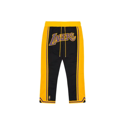 Mitchell Ness Casual Pants Men Black Yellow