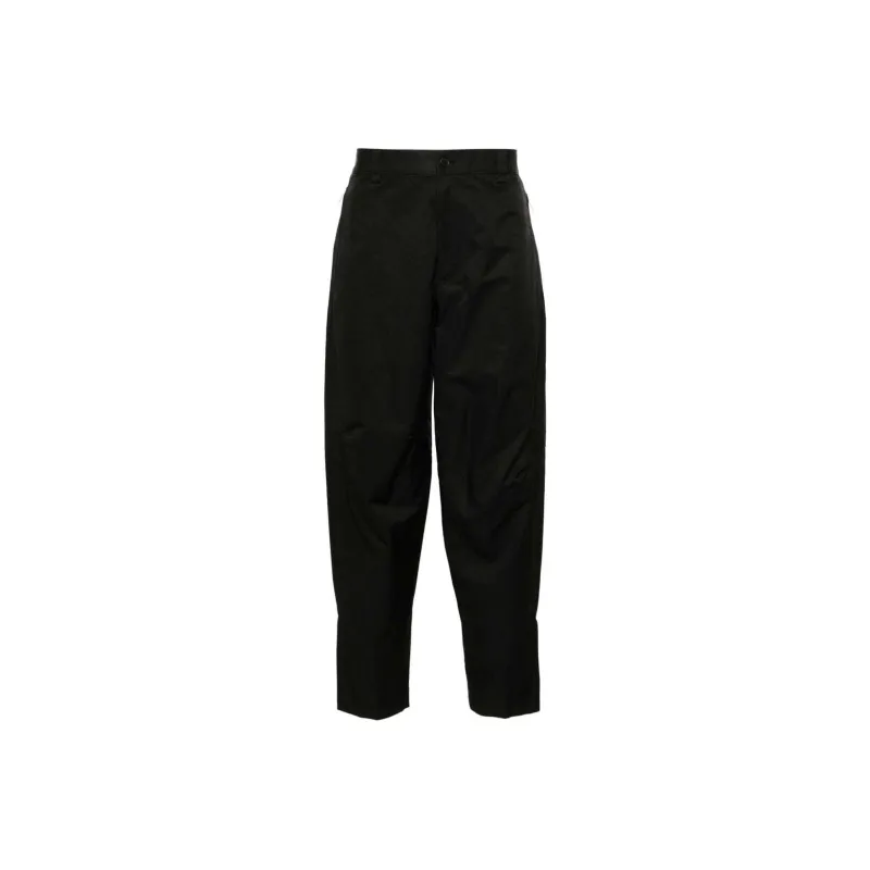 Lanvin Tapered Cut Logo Patch Biker Trousers-0