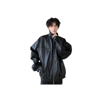 FONDLOOK Leather Jackets Coats Unisex
