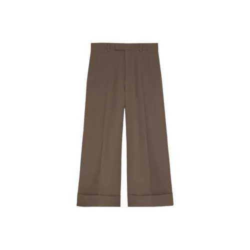 GUCCI Wide Leg Gabardine Trousers