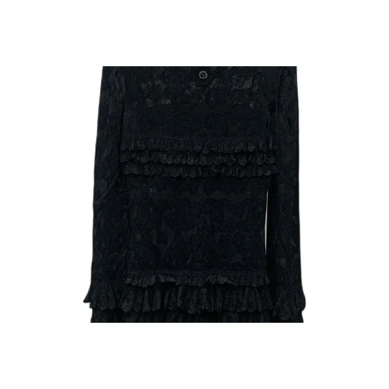 CHANEL Long Sleeved Dress Women's Black-2