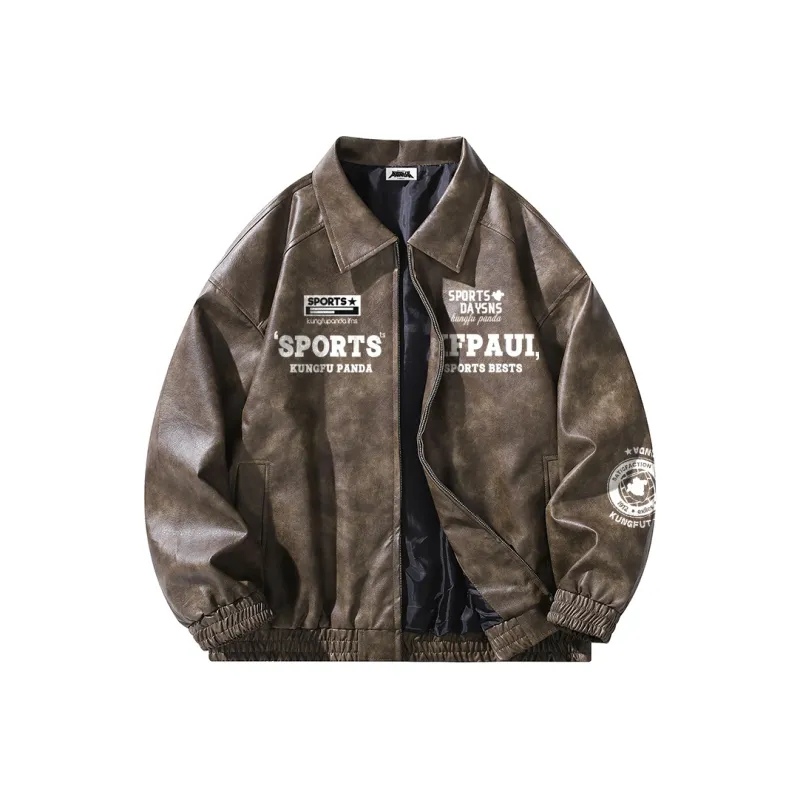 Kung Fu Panda Leather Jacket Unisex-10