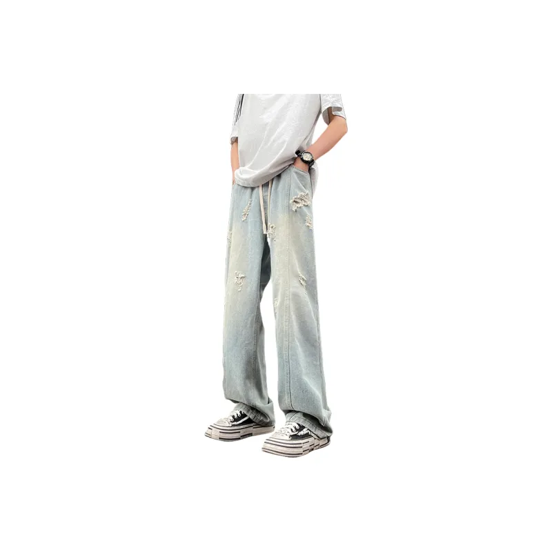 FASTFISH Jeans Unisex Black Gray-5