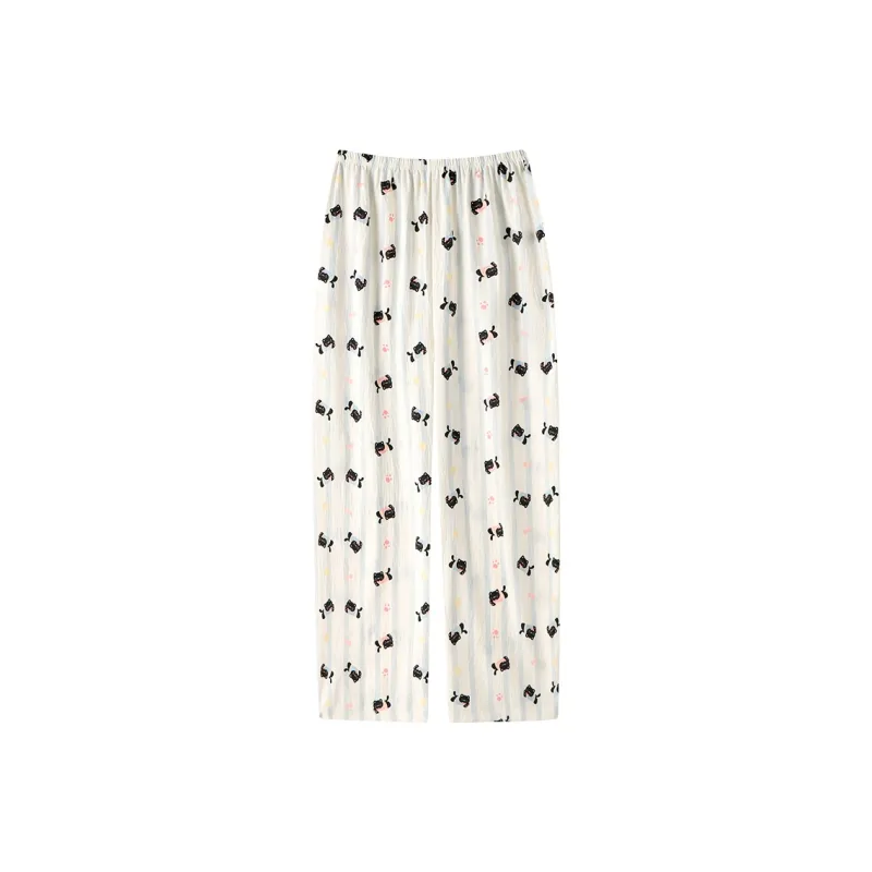 Gongdie Pajama Pants Women's White-0